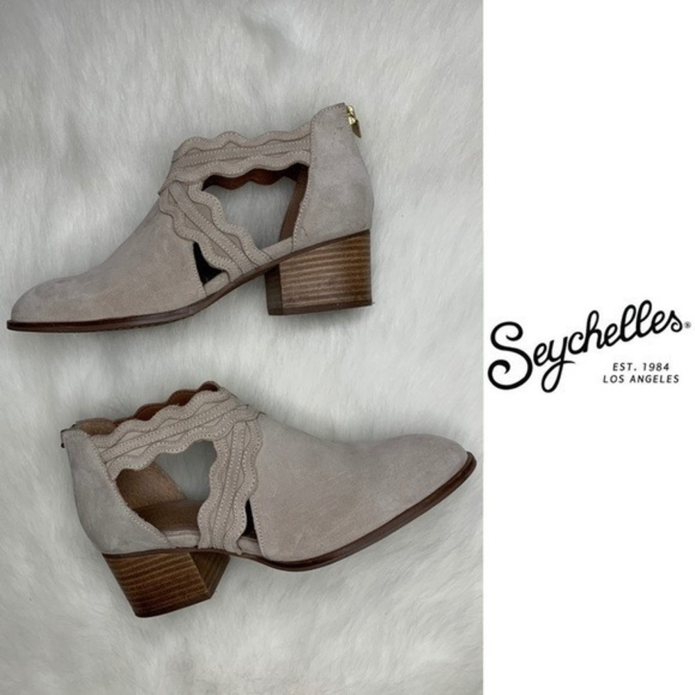 Seychelles Tan Cutout Leather Booties Sz 9